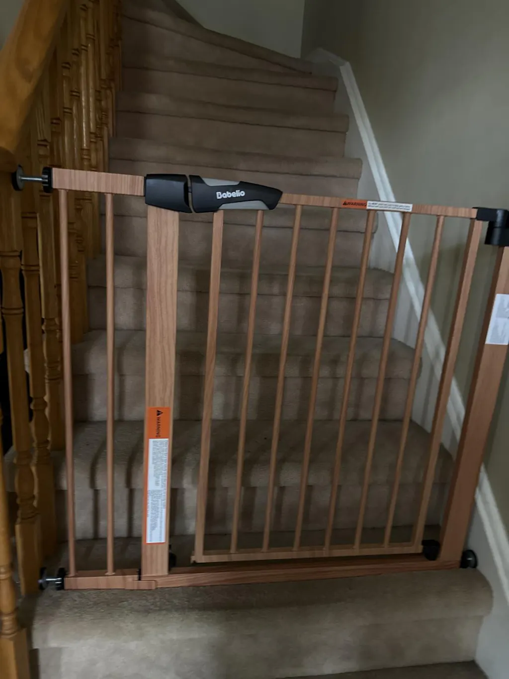 PressGuard C5&P7 Wood Pattern | Pressure Mounted Baby Gate for Stairs