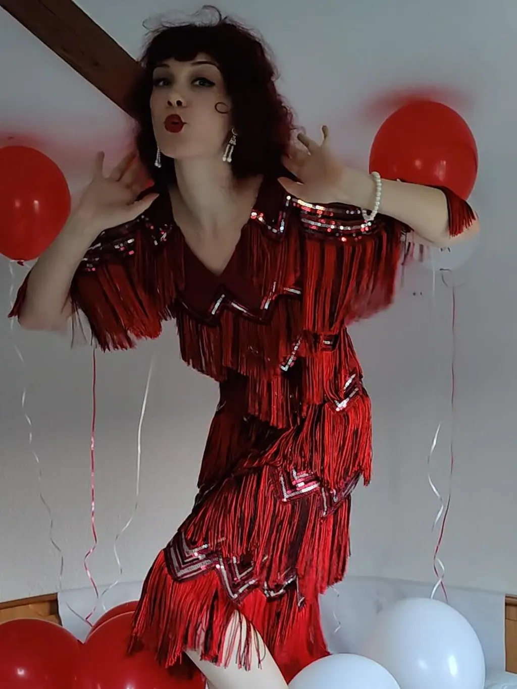 Fringed Vintage 1920s Sequin Dress