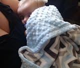 Baby Blue Zig Zag - Soft Baby Minky Blanket