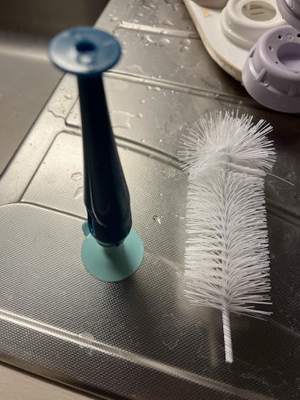 Goupillon Biberon Silicone, Brosse De Nettoyage De Biberon En Silicone, Goupillon Long Avec Support, Long Manche En Silicone Souple Pour Nettoyer, Ecouvillon Biberon À Long Manche