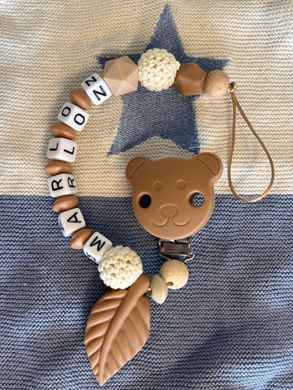 Personalisiertier Schlüsselanhänger Mit Namen - Farbmix Stern Design Für Kinder & Erwachsene