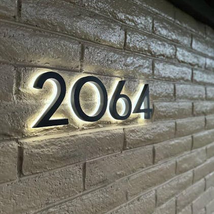 Electronic Led Lighted House Numbers LED House Number & Name Plaque