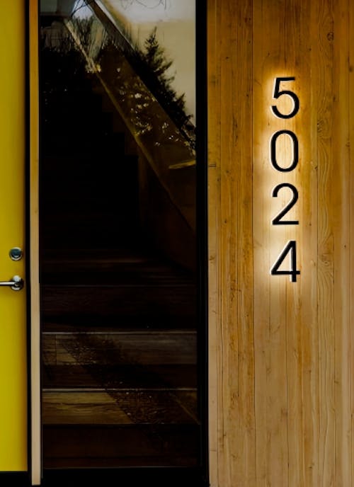 Lighted House Number Sign - Customizable LED Address Plaque for Home, Perfect for Night Visibility & Curb Appeal
