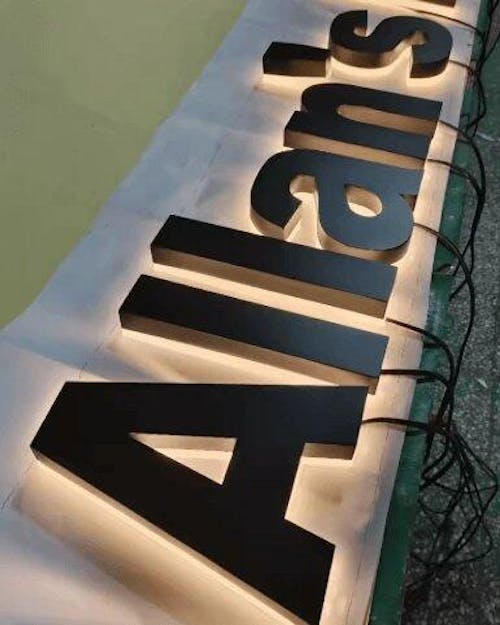 Lobby Signs BackLit Signage Office Signs Metal Signs Custom 3D Logo Business Name Signs Wall Logo Illuminated Channel Letters Manufacturer