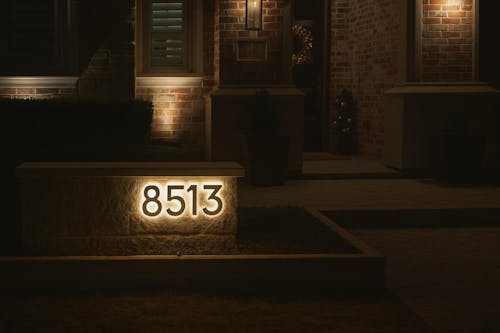 Illuminated Mailbox Numbers Backlit Street Numbers Floating Lit Number Signs Led House Sign Light up Number Signs Door Numbers