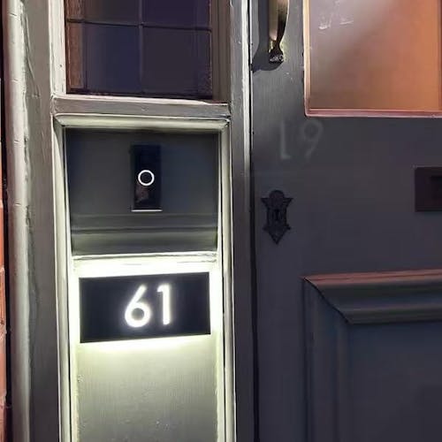 Lighted House Number Sign - Customizable LED Address Plaque for Home, Perfect for Night Visibility & Curb Appeal