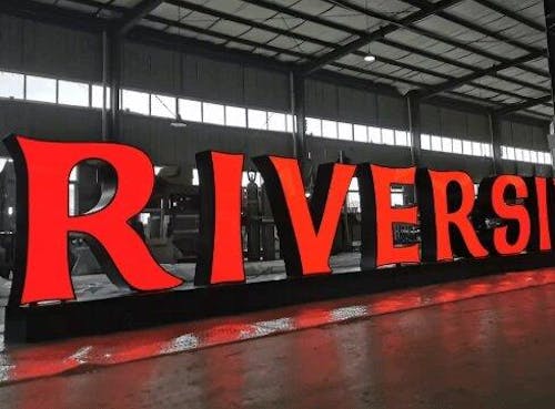 3D Illuminated Letters Frontlit Resin LED Letters for outside shopping mall Lighting up Led Signage Channel Letter Customized Front Lit Letters