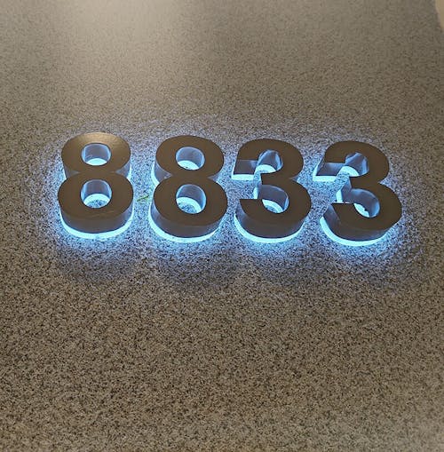 Lighted House Number Sign - Customizable LED Address Plaque for Home, Perfect for Night Visibility & Curb Appeal