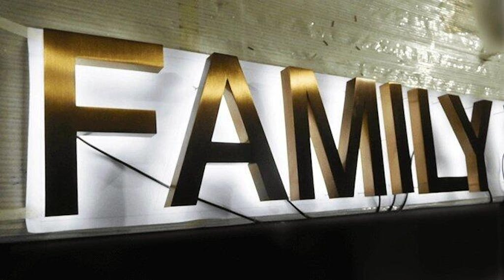 Custom Storefront LED Letters 3D Polish Shiny Gold Business Wall Lettering Backlit Channel Letters Commercial Lettering for Buildings