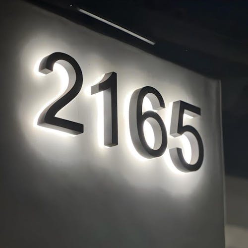 Lighted House Number Sign - Customizable LED Address Plaque for Home, Perfect for Night Visibility & Curb Appeal