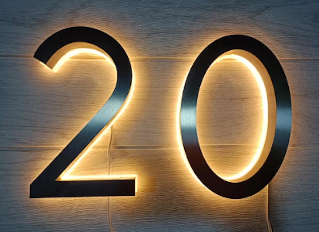 Lighted House Number Sign - Customizable LED Address Plaque for Home, Perfect for Night Visibility & Curb Appeal