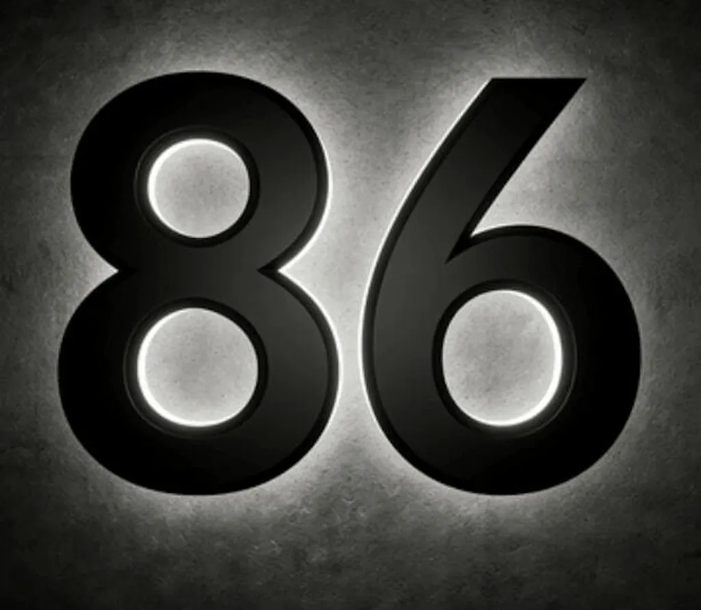 Lighted House Number Sign - Customizable LED Address Plaque for Home, Perfect for Night Visibility & Curb Appeal