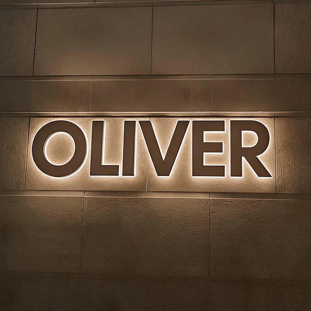 Custom Stainless Steel Logo Sign Illuminated Logo Signage Backlit Brushed Metal 3D Design Reverse Channel Letters Wholesale Lobby Signs