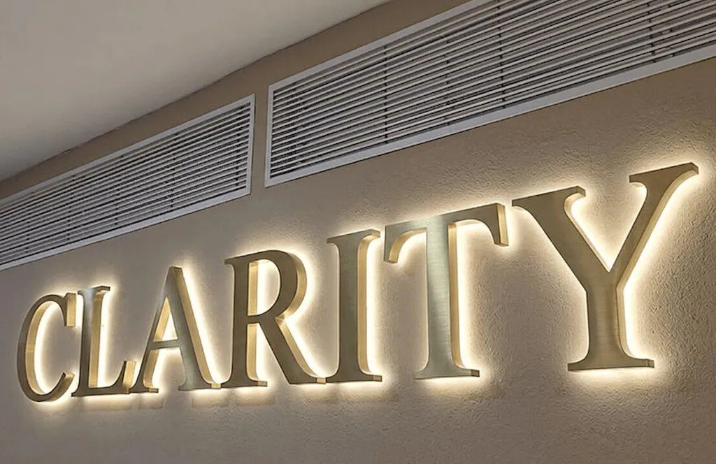 Custom Led Company Sign Metal Backlit Signage Back Lit Letters LED Storefront Signs Outdoor Illuminated Business Signs