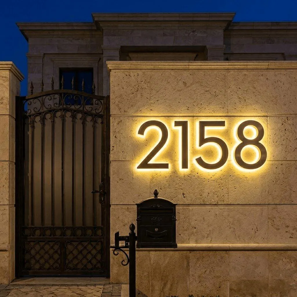 House Number Signs 3D letters Lighted House Numbers LED Backlit House Numbers Door Numbers Street Numbers Hotel Room Number