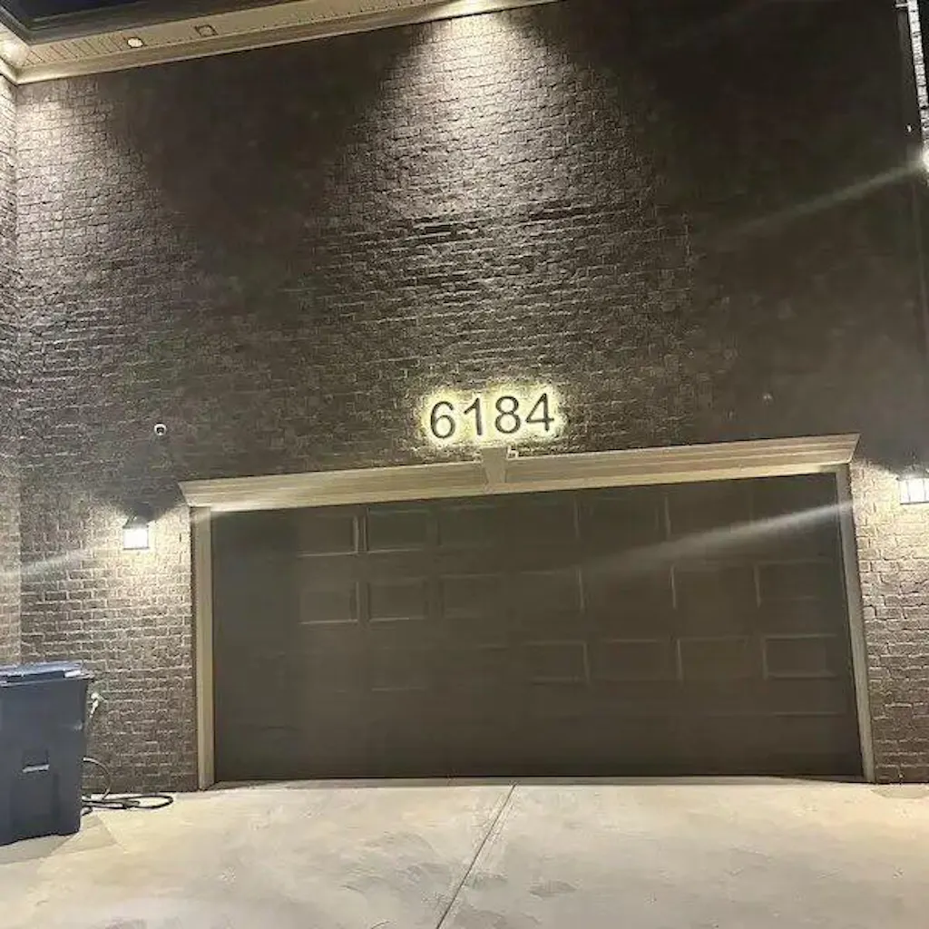 Modern Illuminated House Numbers Light Up House Number Signs Outdoor Lit House Numbers Led Address Solar Backlit House Numbers