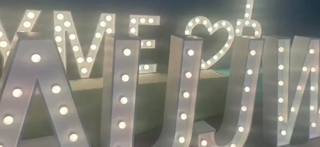 Large 4FT Industrial Marquee Letters with Exposed LED Bulbs – Rustic Metal Light-Up Signs for Indoor/Outdoor Events