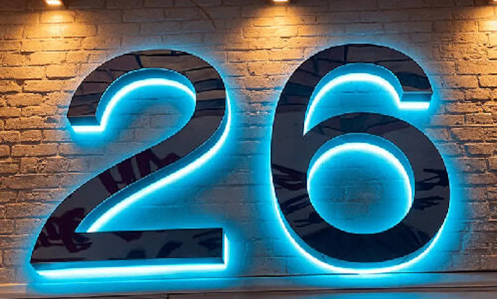 Lighted House Number Sign - Customizable LED Address Plaque for Home, Perfect for Night Visibility & Curb Appeal