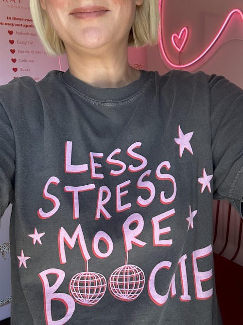 Less Stress More Boogie Relaxed Tee