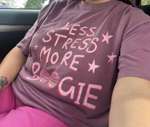 Less Stress More Boogie Relaxed Tee