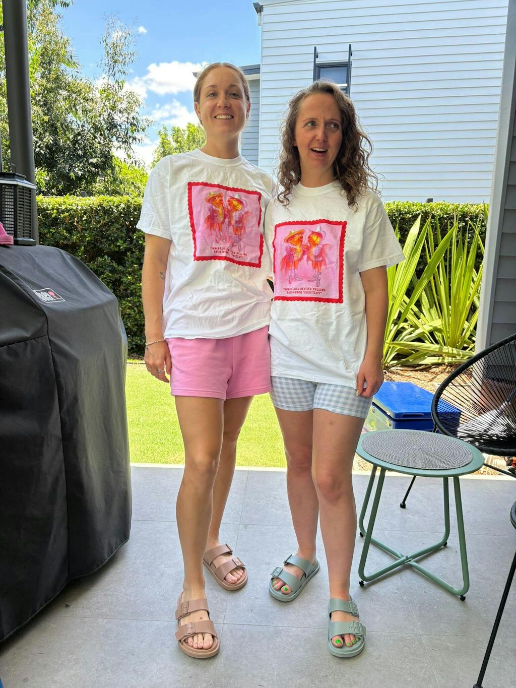 Delulu Besties Graphic Tee White