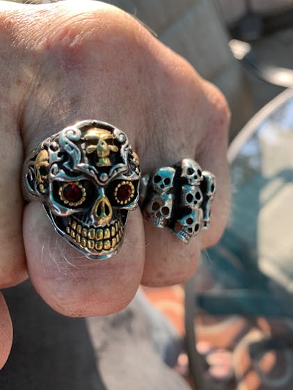 Skull Shield Ring, Skull Jewelry, hot Mens Skull Ring, Silver Skull, Sugar Skull Ring, Perfect Skull • Ring with Skull • Skull with Swords