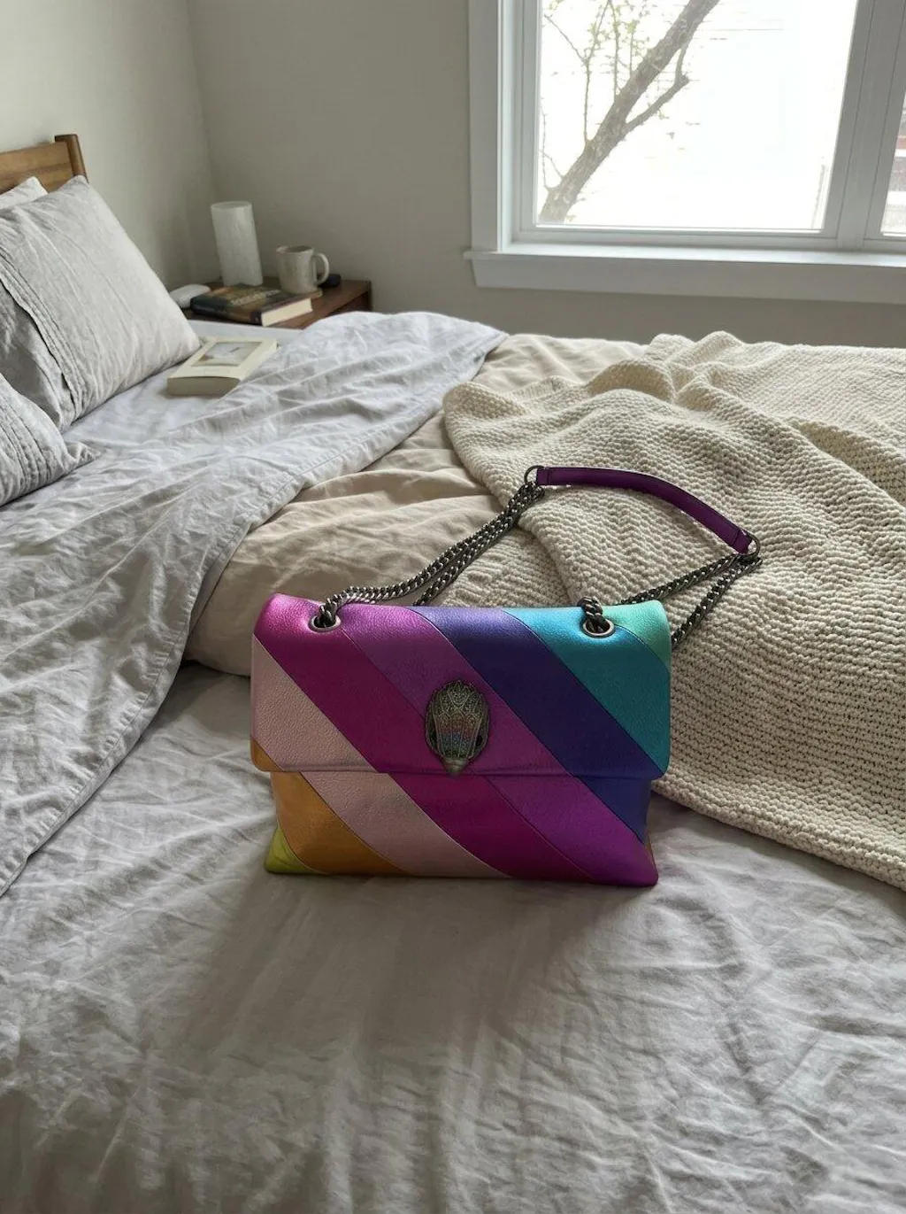 Color Block Leather Flap Bag – Shoulder & Crossbody