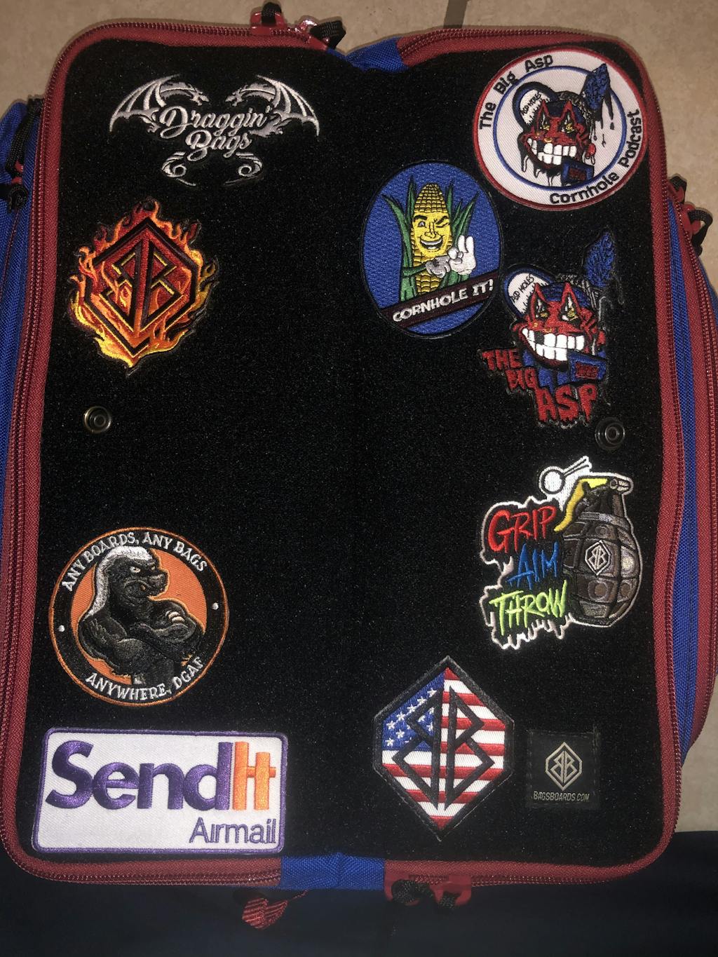 Cornhole Patch Bags Boards Fire Velcro Patch