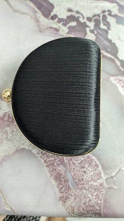 Noir Satin Clutch