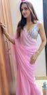 Mohini | Blush Pink Mul Mul Cotton Saree with Pearl Lace