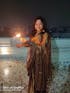 Megha | Dark Copper Tissue Saree