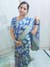 Lucknowi Cotton Silk Saree With Work Blouse