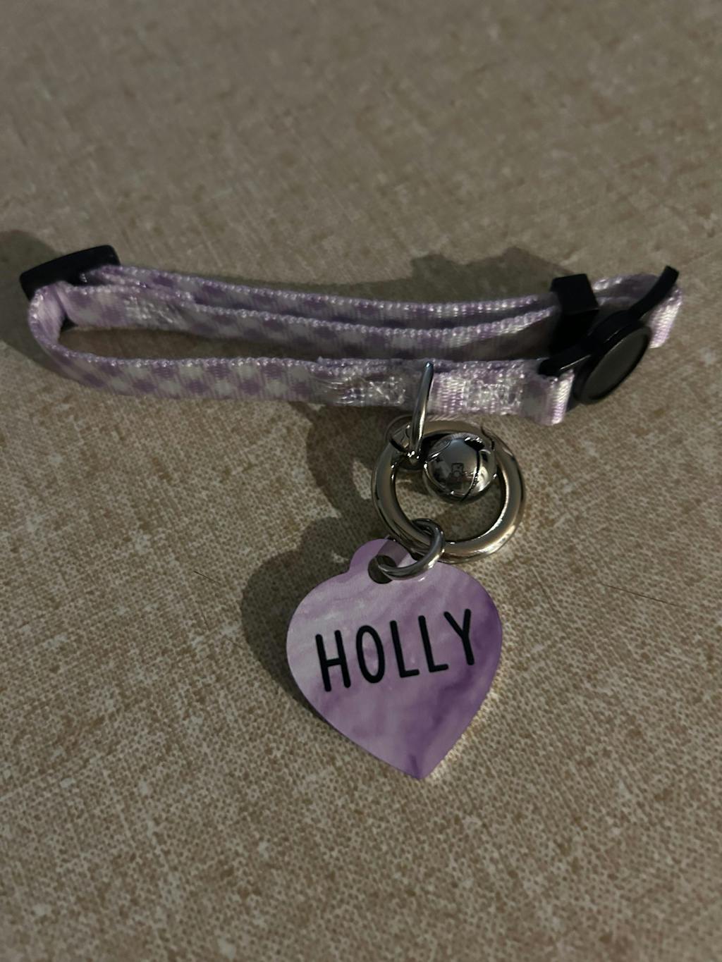 Light Purple Marble Pet ID Tag