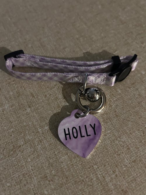 Light Purple Marble Pet ID Tag