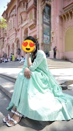 Sea Green Embroidered Anarkali Suit