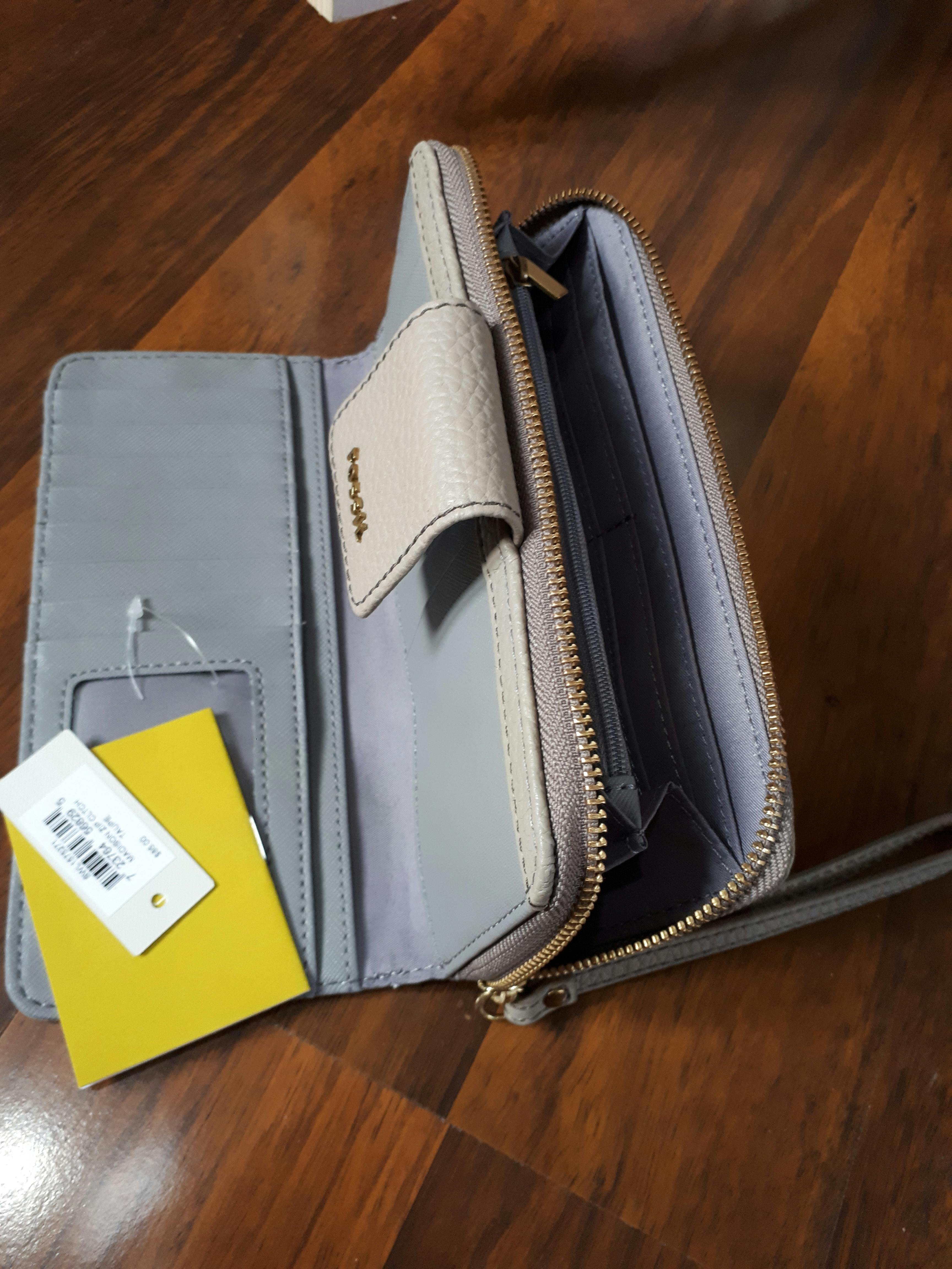 Fossil Swl1575271 Madison Leather Zip Clutch Taupe – Balilene