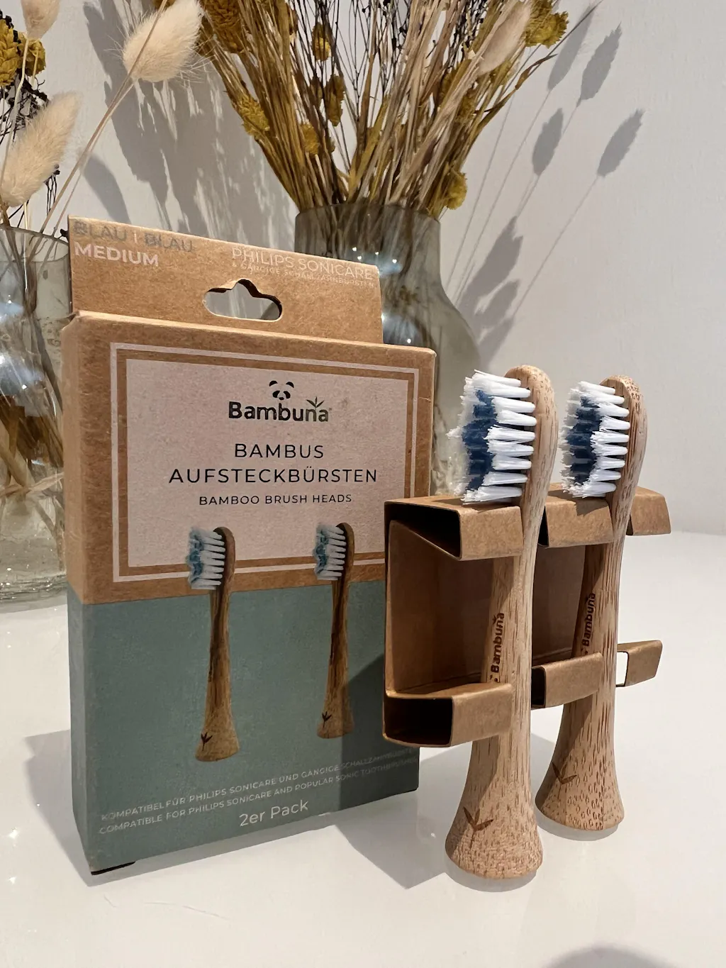 6x Ersatzbrsten aus Bambus fr Philips Sonicare Schallzahnbrsten  Bambuna