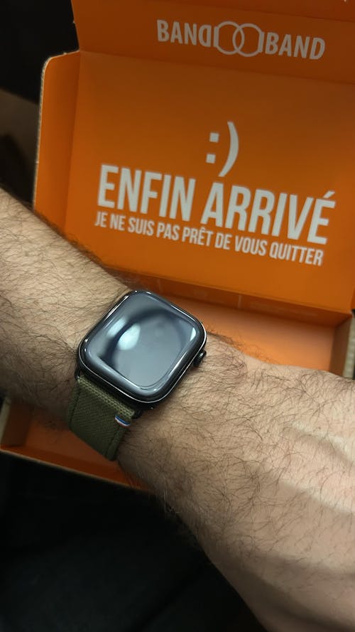 New Rover - Bracelet Apple Watch tissu renforcé Kaki 46 / 49 mm