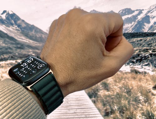 Boucle Alpine - Bracelet Apple Watch aventure - Vert foncé 46 / 49 mm Adaptateurs Apple Watch Naturel