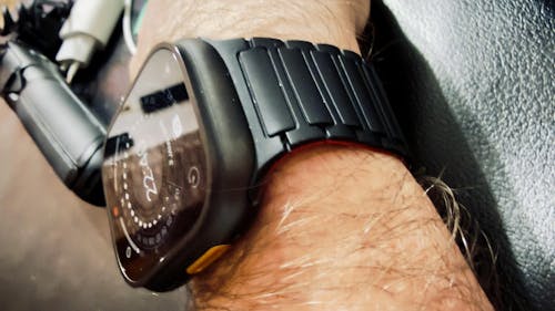 Bracelet silicone magnétique - Apple Watch - Noir/Rouge 46 / 49 mm