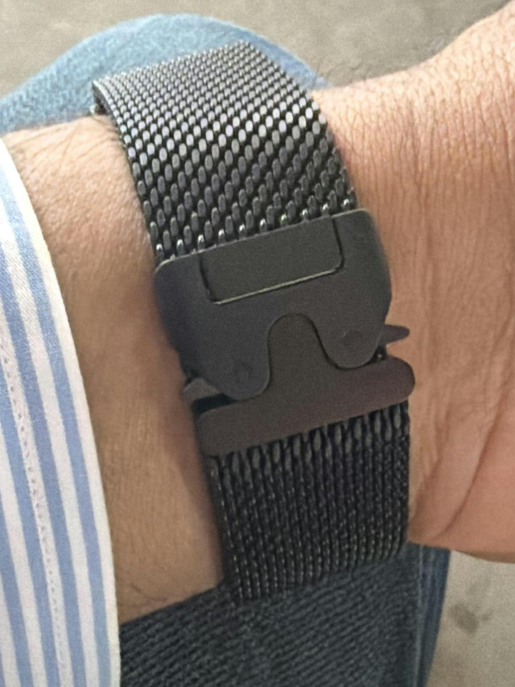 Bracelet Apple Watch Milanais Ultra titane - Noir 44mm 45mm 46mm 49mm