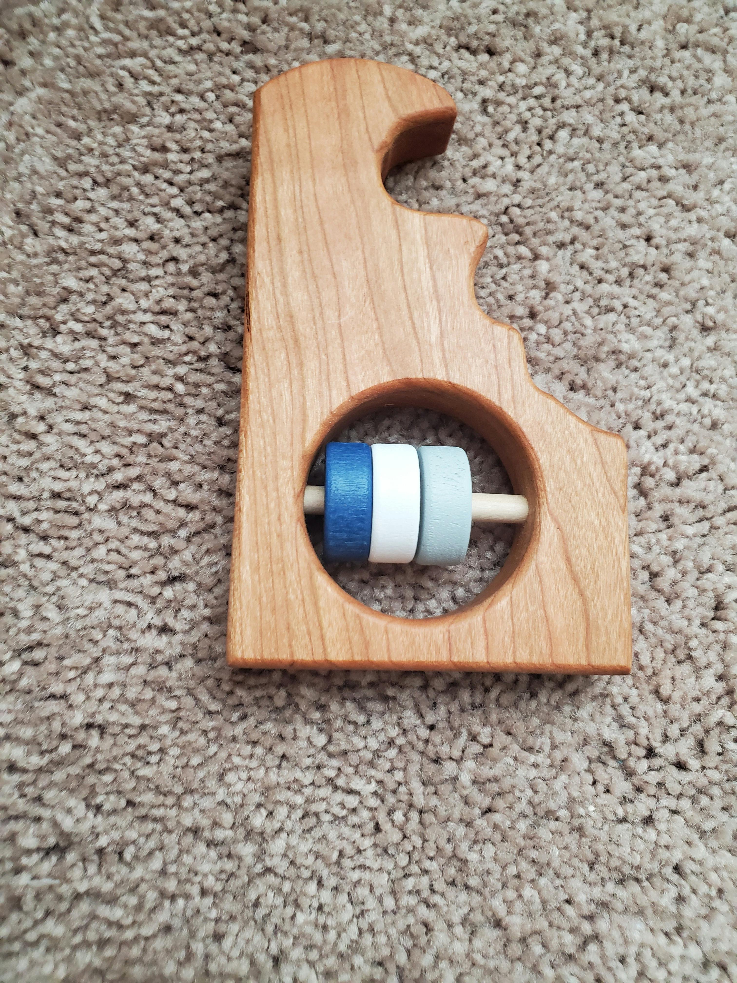 Delaware State Wooden Baby Rattle /™