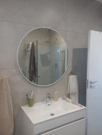 90cm Round Aluminium Mirrors