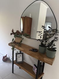 100 x 88cm Organic Shaped Aluminium Mirror