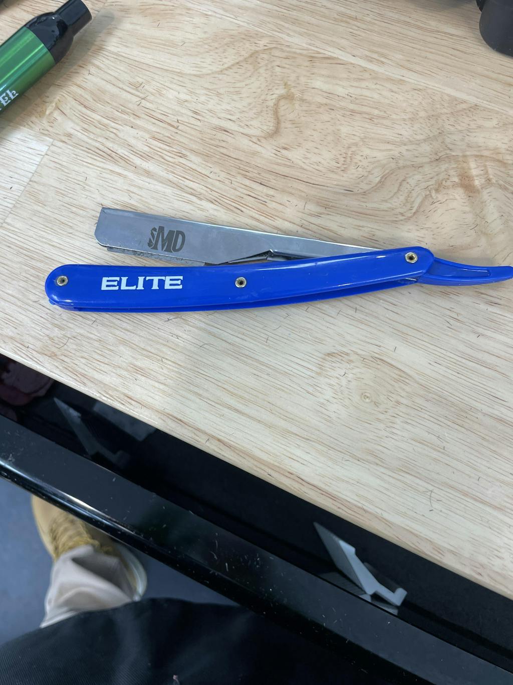 MD Barber Elite Exposed Blade Razor Holder Blue MD2055 Barber