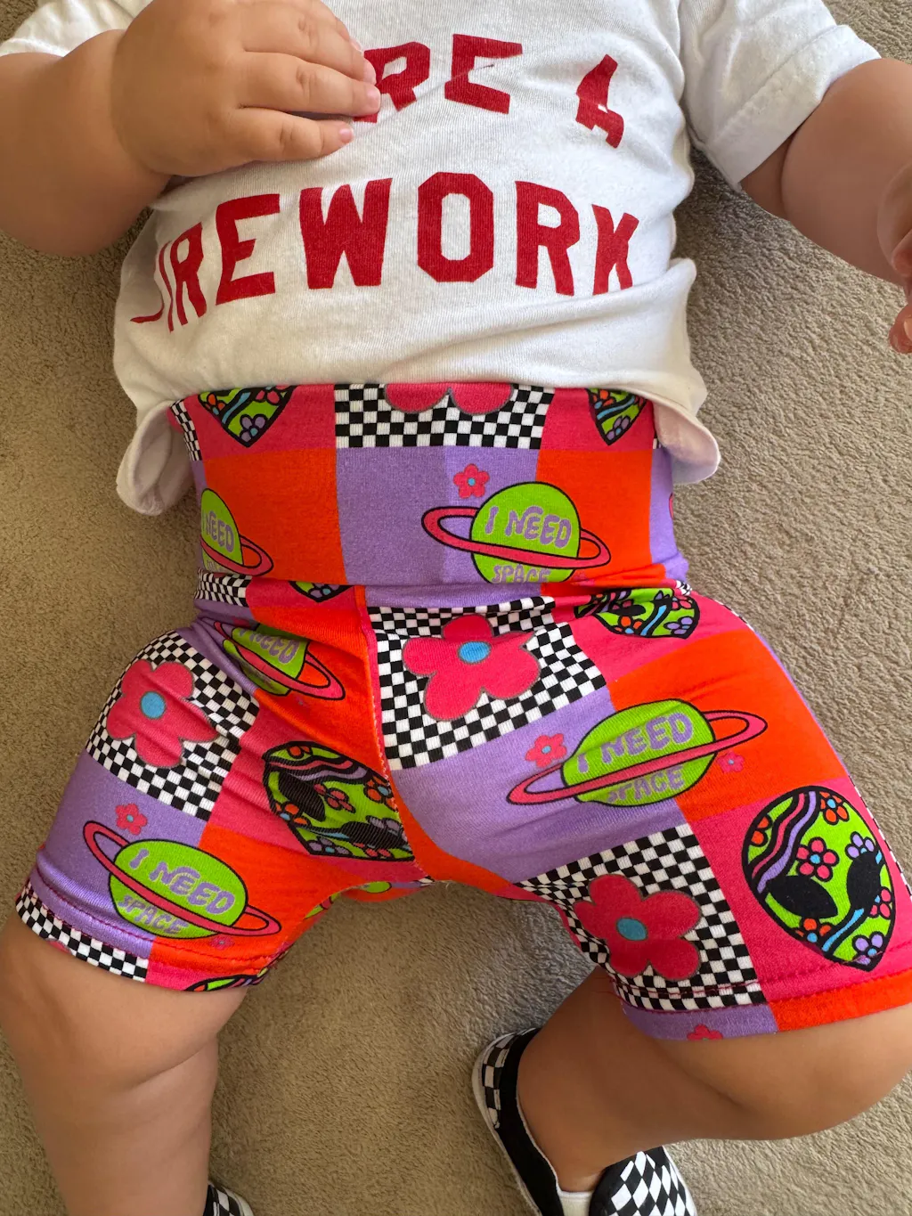 I Need Space Cotton Spandex Biker Shorts for Toddlers & Little Girls