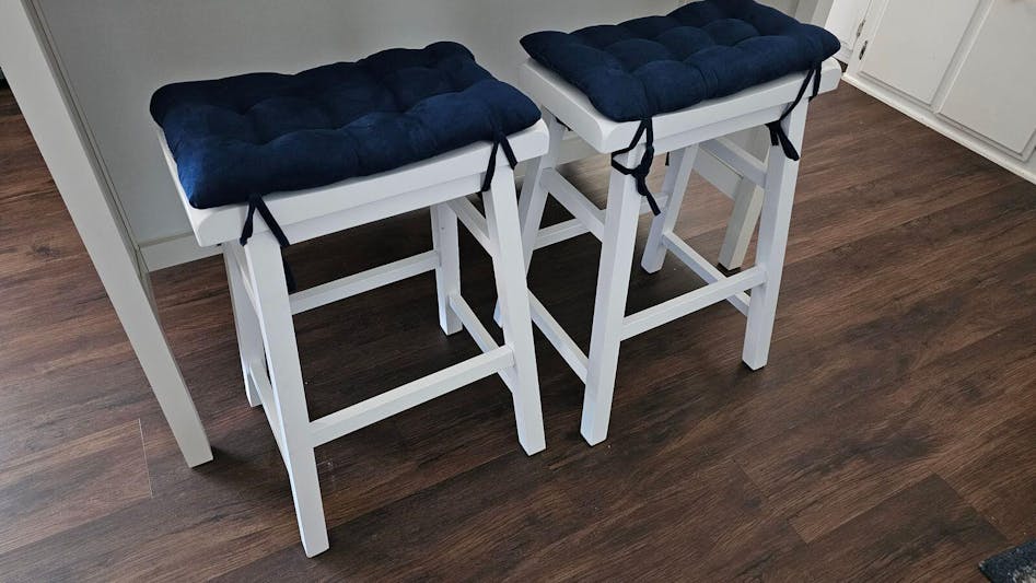 Upcycle Ikea Square Stool Hayden Grey Saddle Stool Cushions