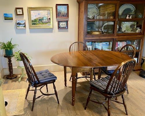 Avante Navy Dining Chair Pads - Latex Foam Fill, Reversible - Made in USA