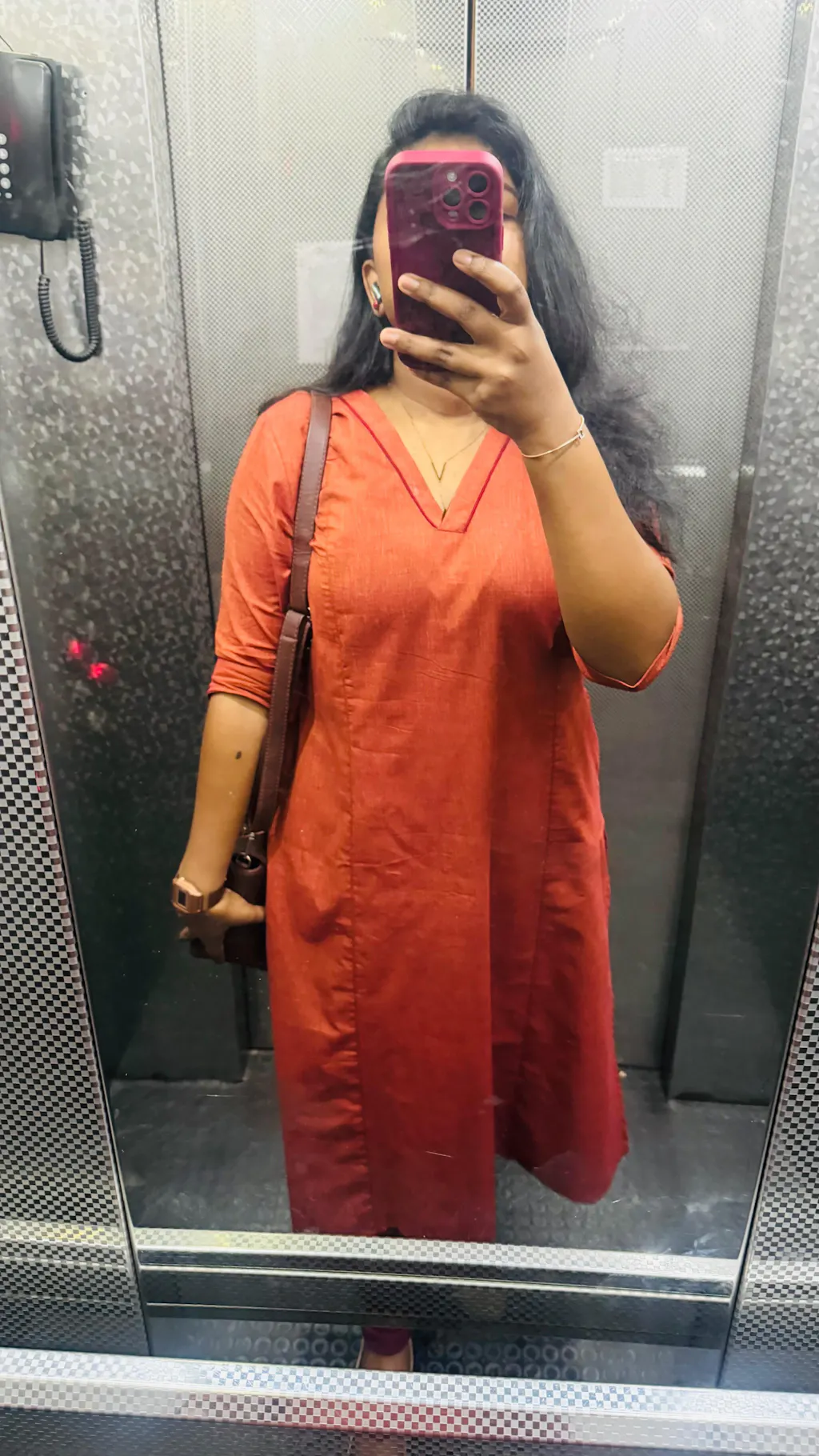 Golden Honey A-Line Handloom Cotton Kurta