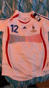 US$ 19.00 - 2006 France Away White Retro Soccer Jersey(带胸前小字